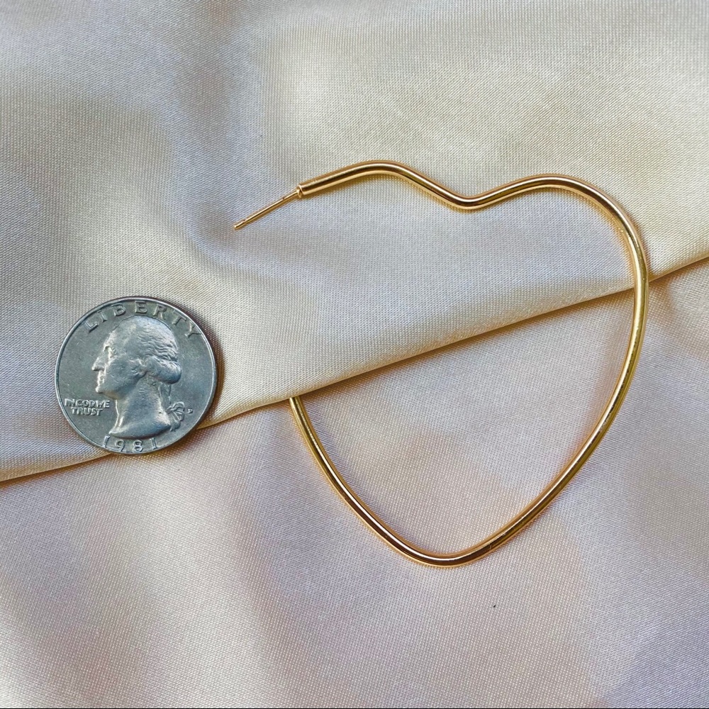 ❤️‍🔥𝕤𝕒𝕝𝕖❤️‍🔥heart hoop earrings - Picture 5 of 6
